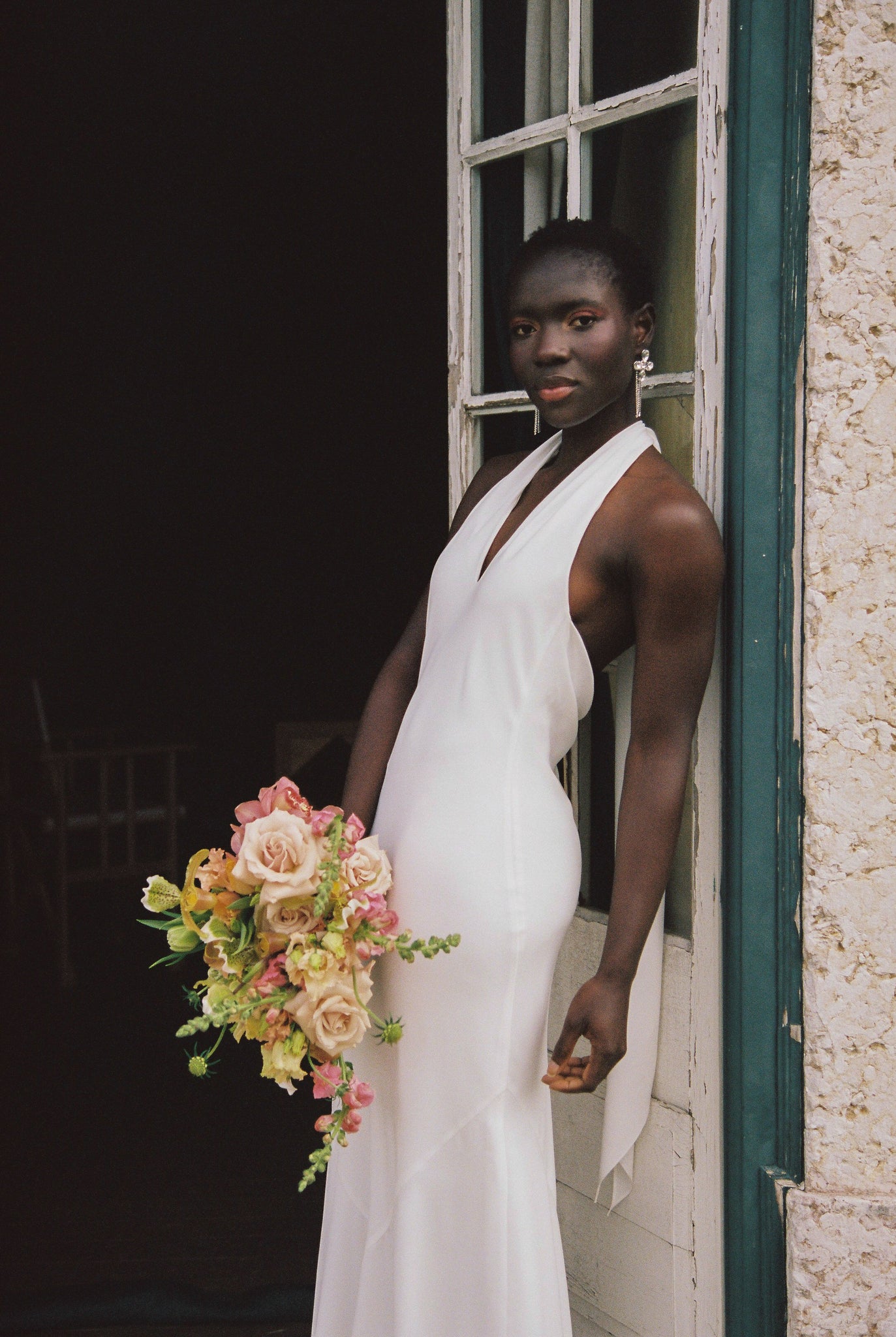 Silk Backless Wedding Dress / Emma 2 US / Natural White Silk Backless Wedding Dress / Emma 2 US / Natural White