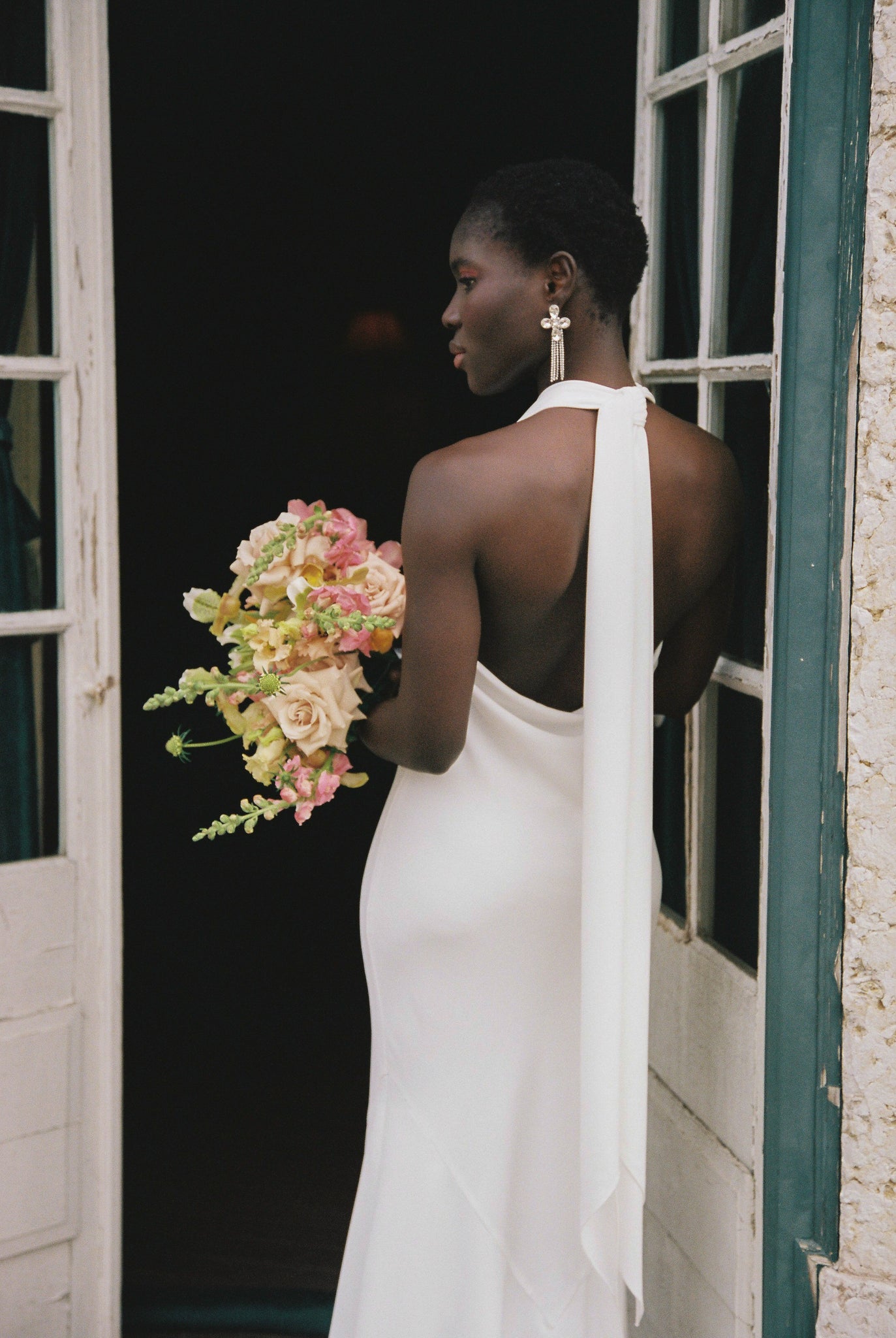 Silk Backless Wedding Dress / Emma 4 US / Natural White Silk Backless Wedding Dress / Emma 4 US / Natural White