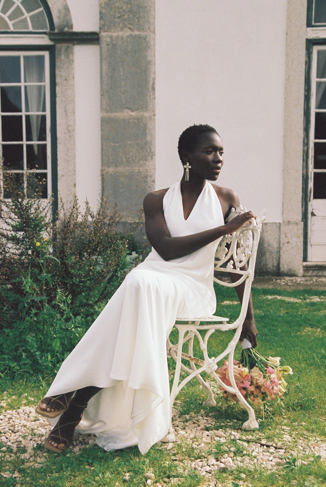 Silk Backless Wedding Dress / Emma 2 US / Natural White Silk Backless Wedding Dress / Emma 2 US / Natural White