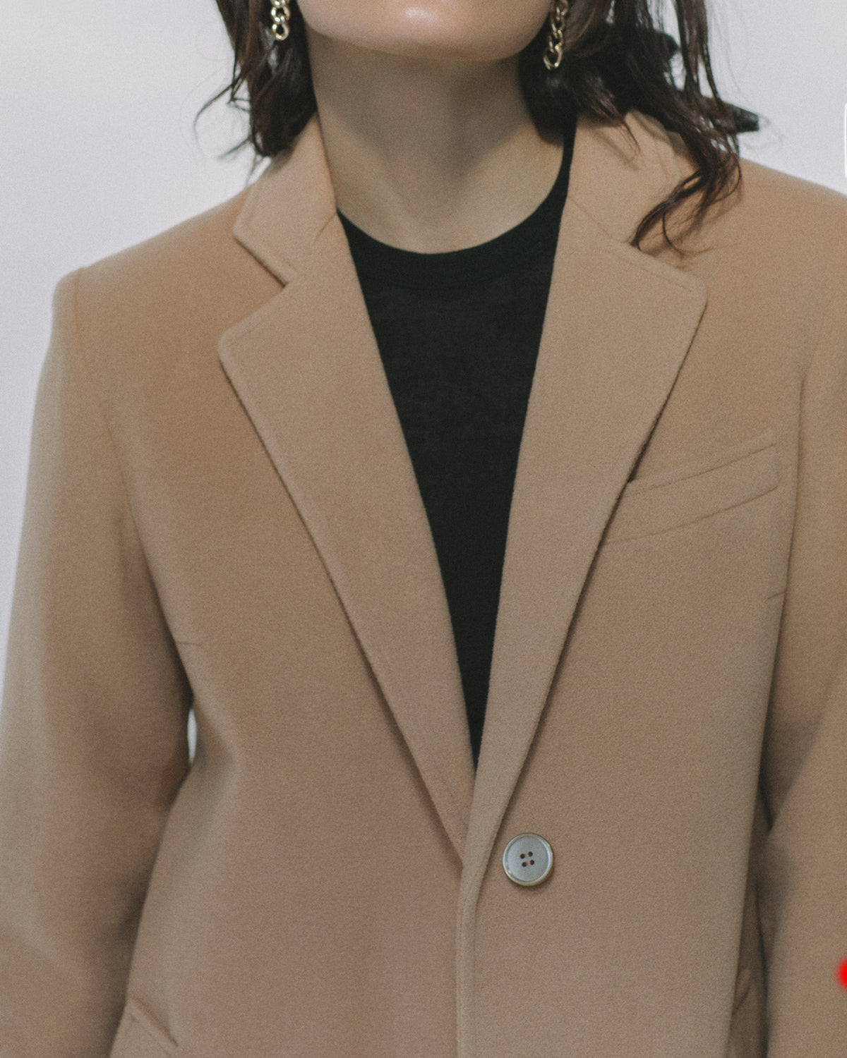 Stright tailored cashmere coat photo 7